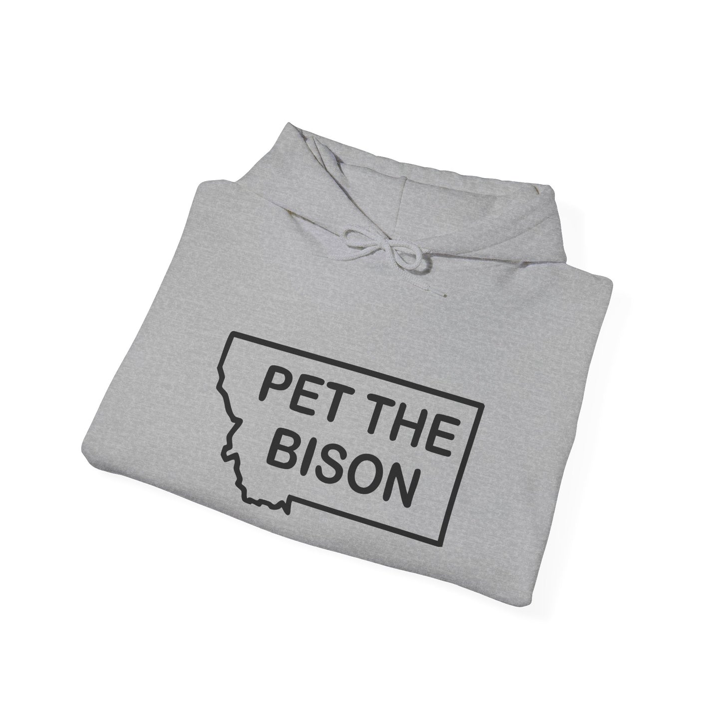 Unisex Heavy Blend™ Hooded Sweatshirt With Black Pet The Bison Logo