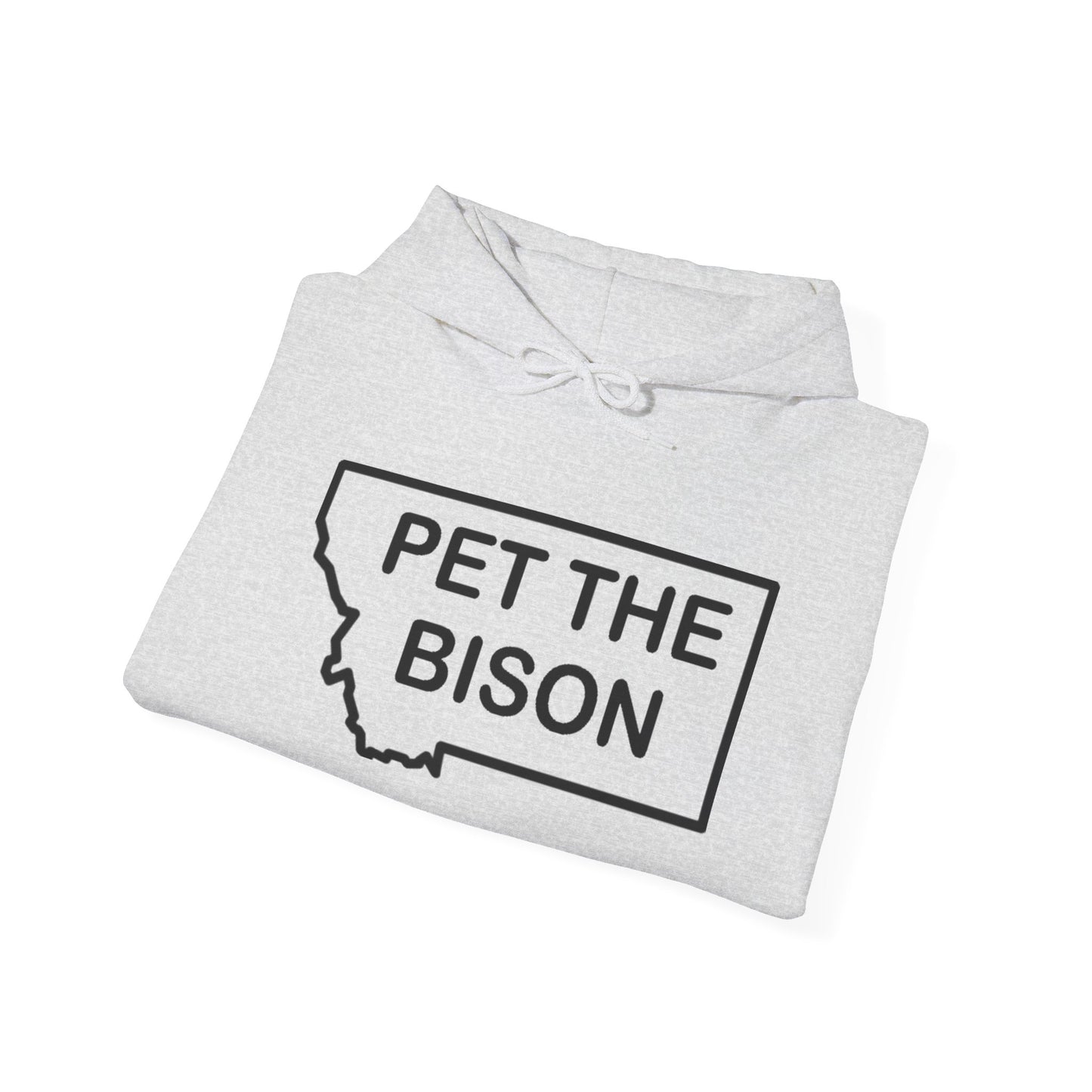 Unisex Heavy Blend™ Hooded Sweatshirt With Black Pet The Bison Logo