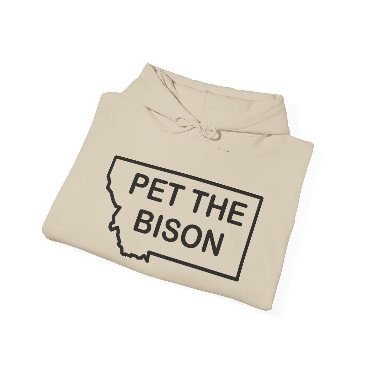 Unisex Heavy Blend™ Hooded Sweatshirt With Black Pet The Bison Logo