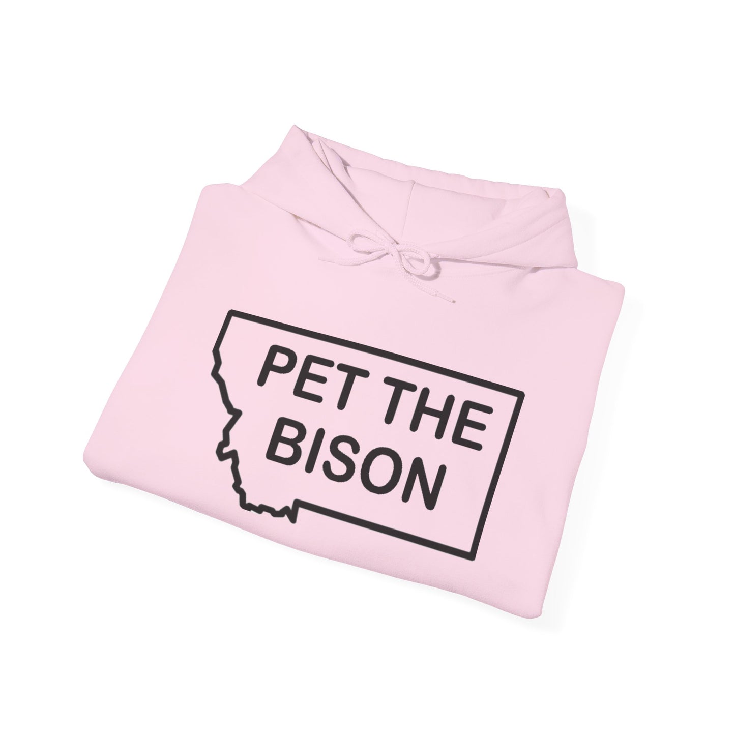 Unisex Heavy Blend™ Hooded Sweatshirt With Black Pet The Bison Logo