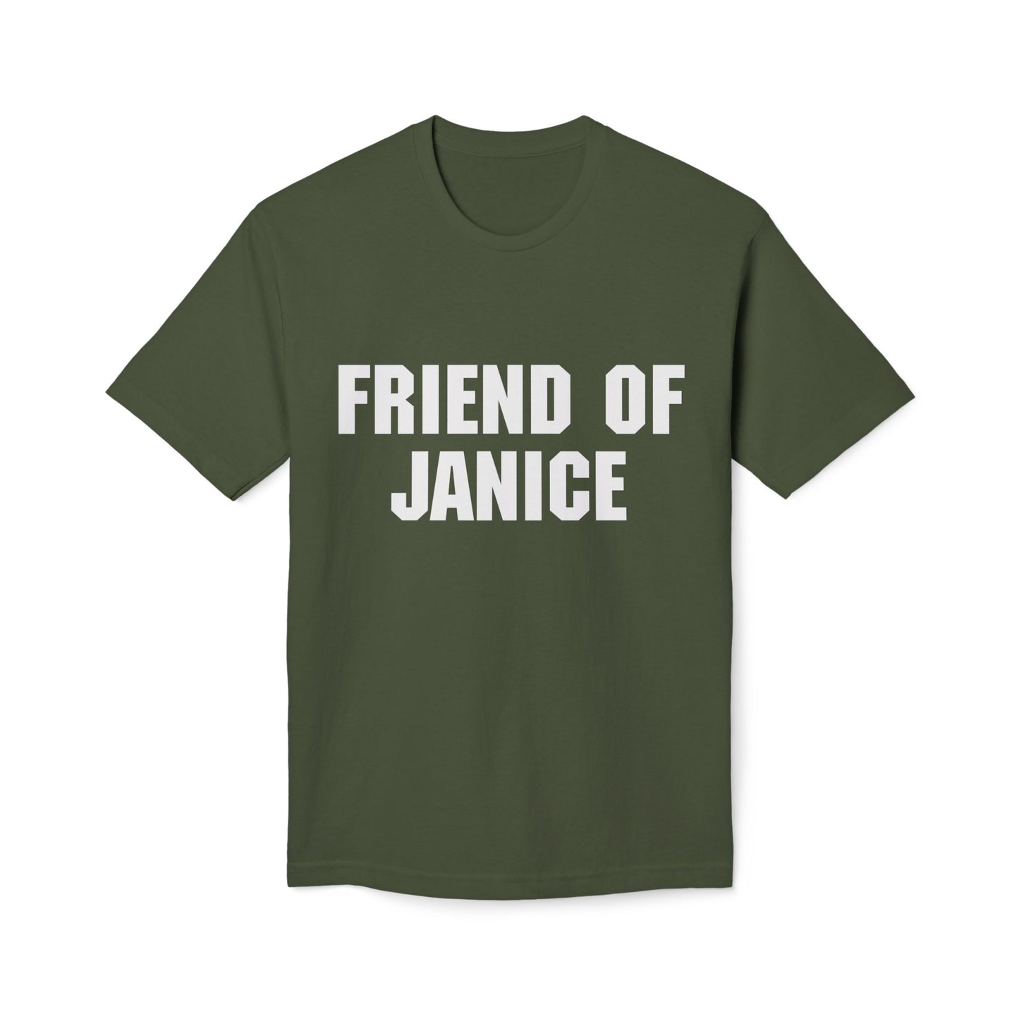 Friend of Janice T-Shirt — Subtle White Graphic Tee