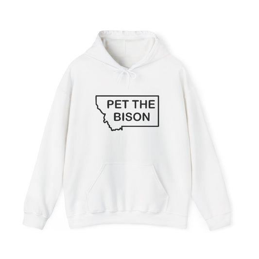 Unisex Heavy Blend™ Hooded Sweatshirt With Black Pet The Bison Logo