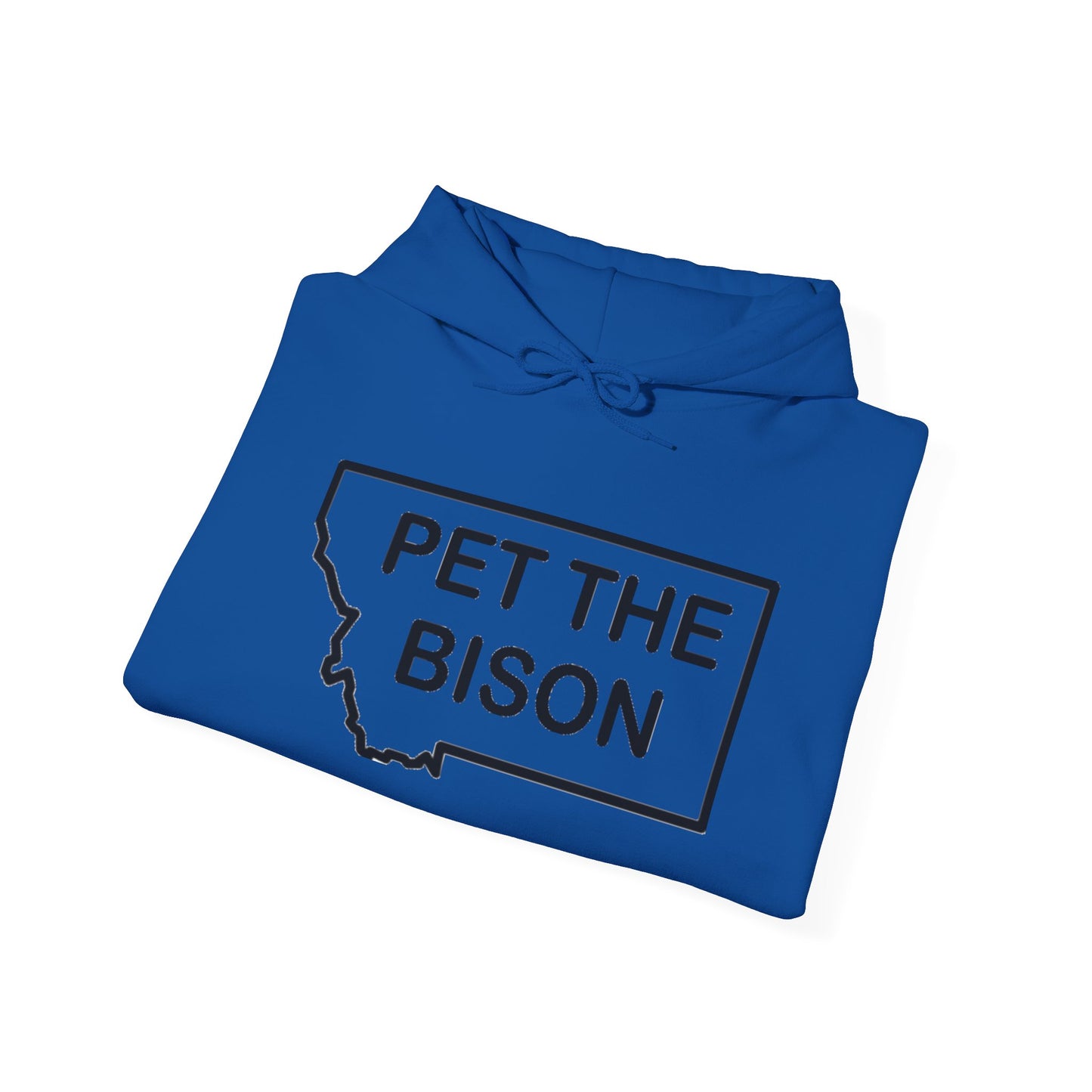 Unisex Heavy Blend™ Hooded Sweatshirt With Black Pet The Bison Logo