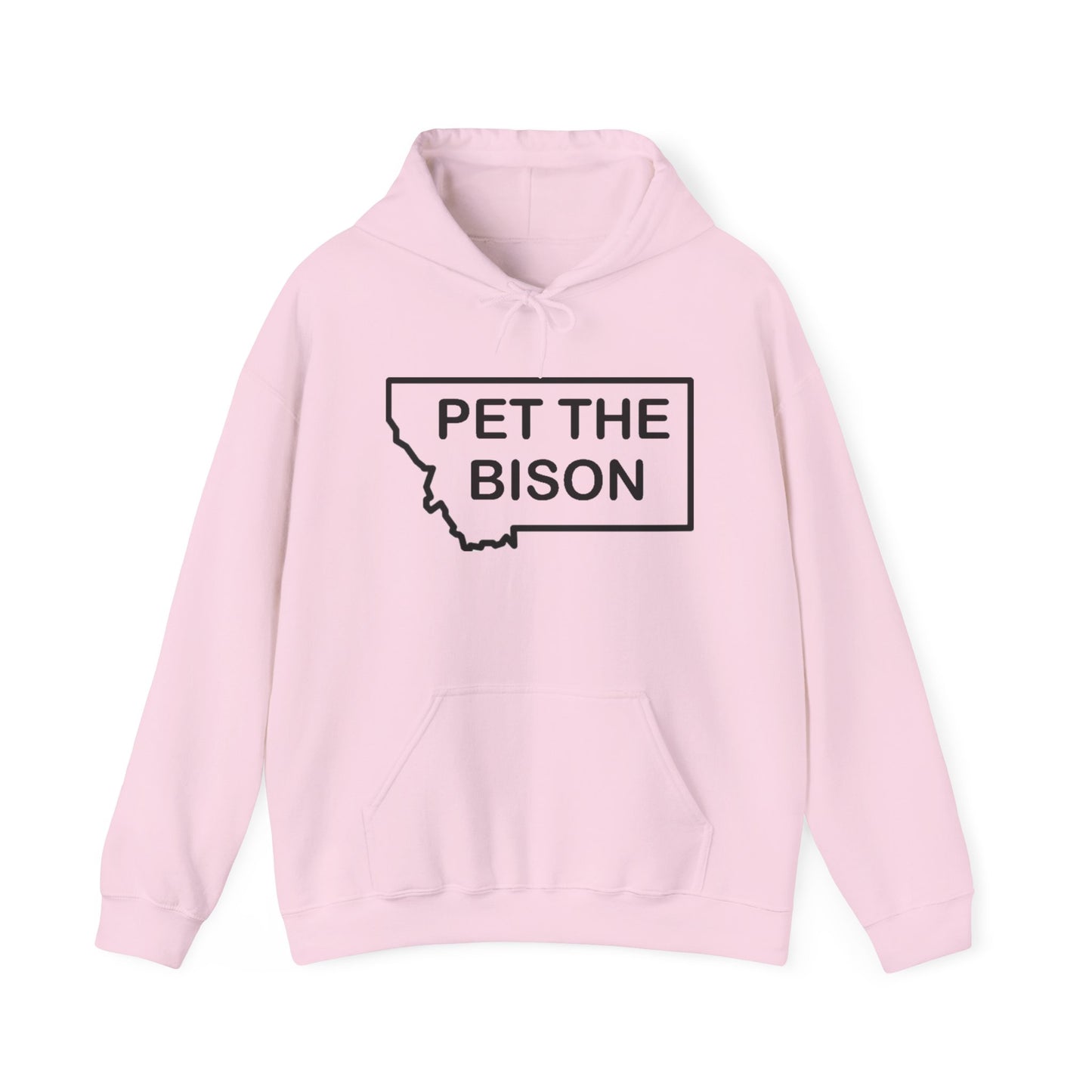 Unisex Heavy Blend™ Hooded Sweatshirt With Black Pet The Bison Logo