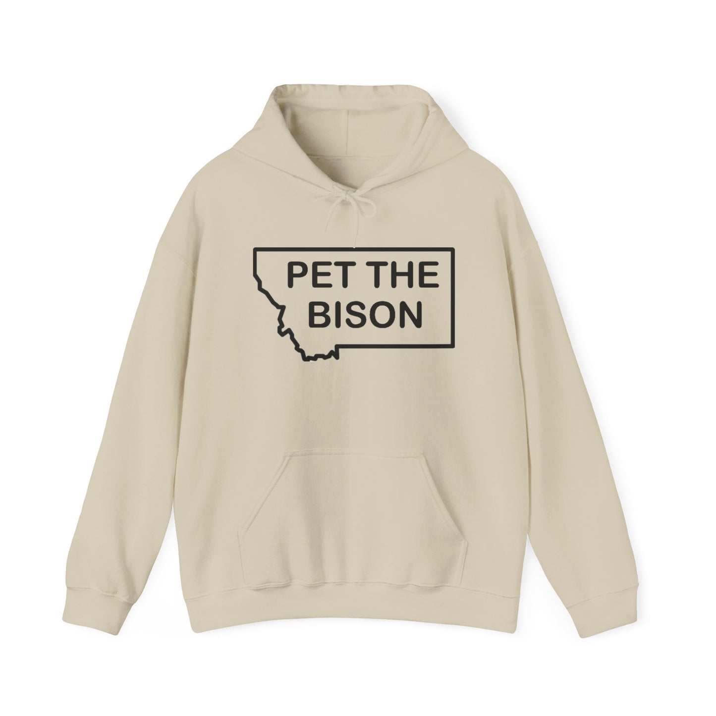 Unisex Heavy Blend™ Hooded Sweatshirt With Black Pet The Bison Logo