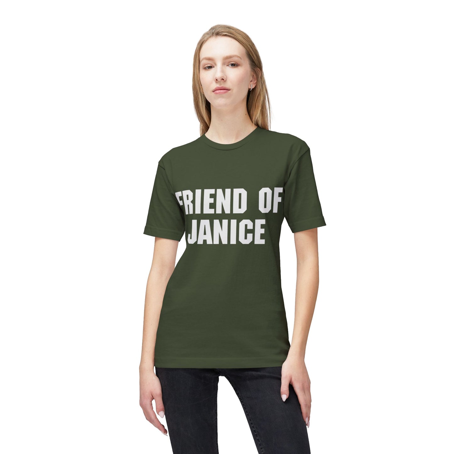 Friend of Janice T-Shirt — Subtle White Graphic Tee