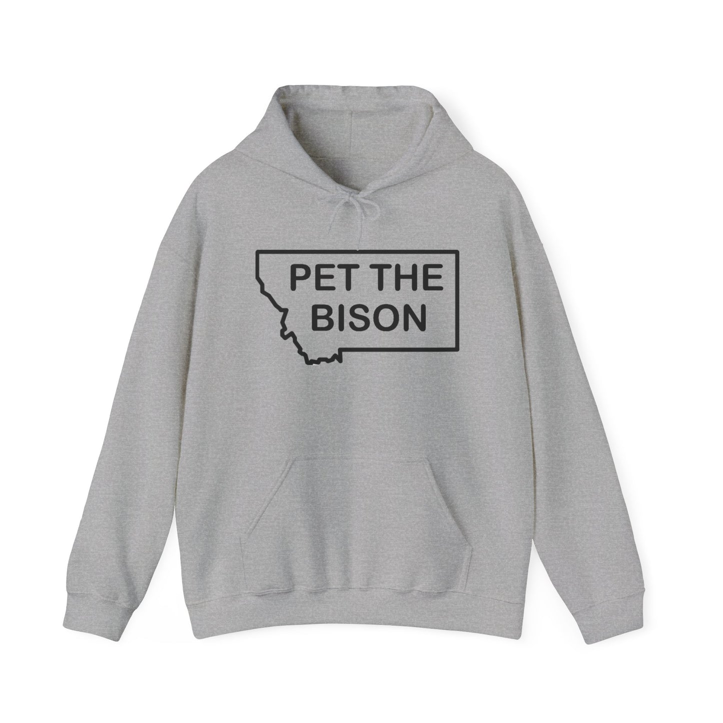 Unisex Heavy Blend™ Hooded Sweatshirt With Black Pet The Bison Logo