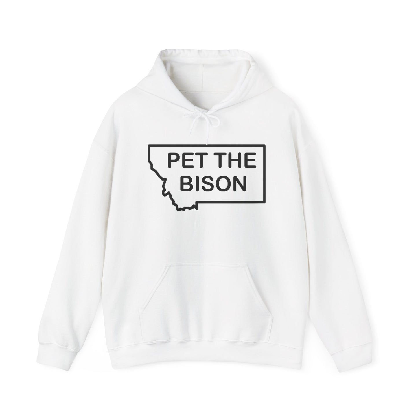 Unisex Heavy Blend™ Hooded Sweatshirt With Black Pet The Bison Logo