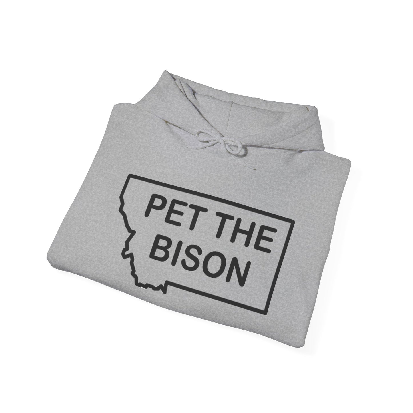 Unisex Heavy Blend™ Hooded Sweatshirt With Black Pet The Bison Logo