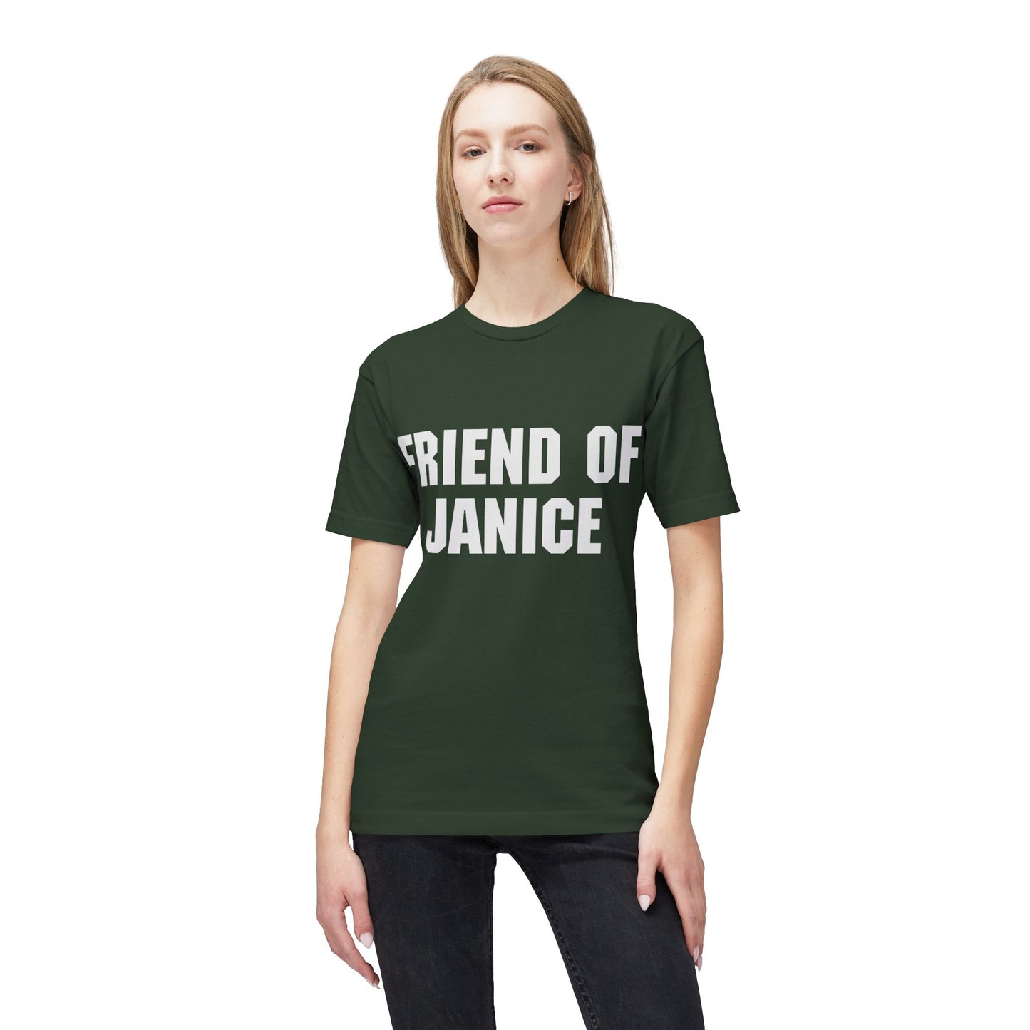 Friend of Janice T-Shirt — Subtle White Graphic Tee