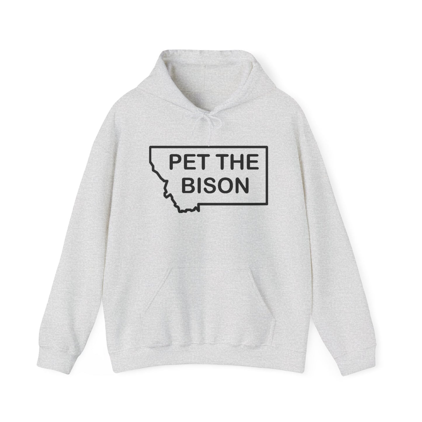 Unisex Heavy Blend™ Hooded Sweatshirt With Black Pet The Bison Logo