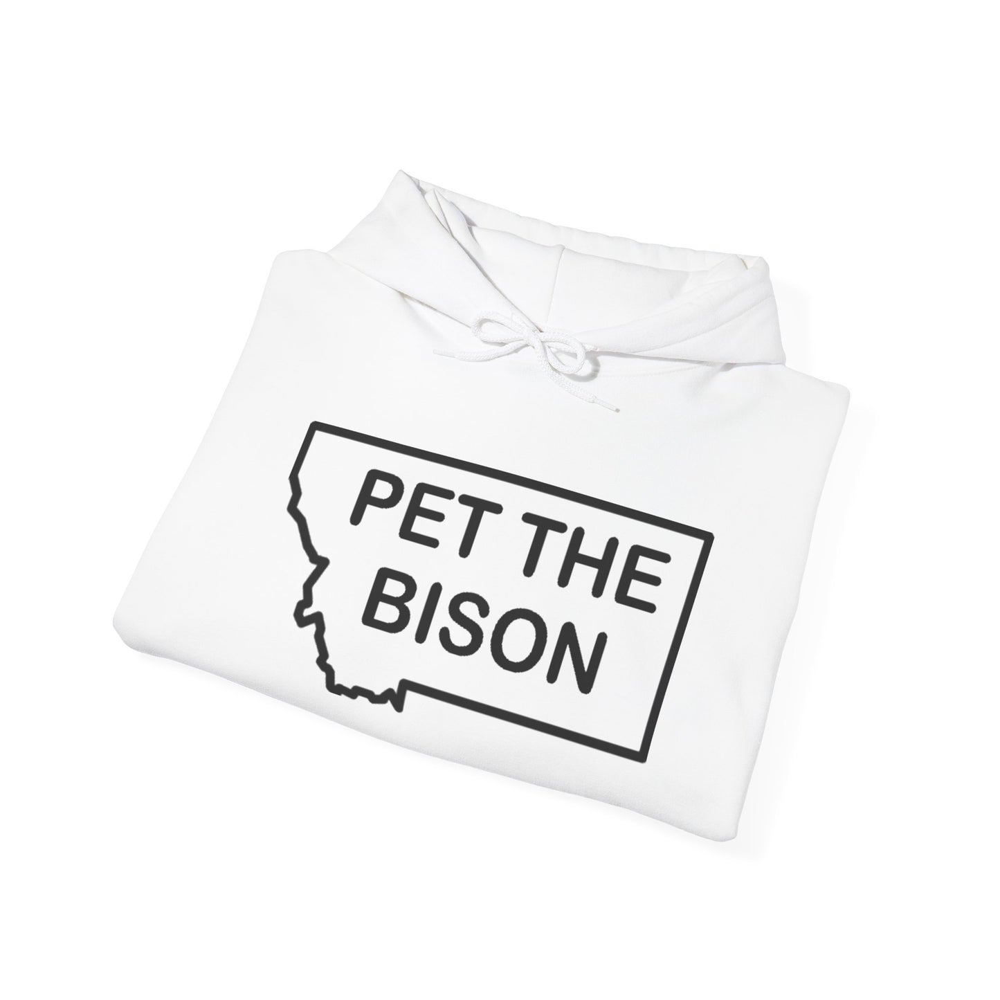 Unisex Heavy Blend™ Hooded Sweatshirt With Black Pet The Bison Logo