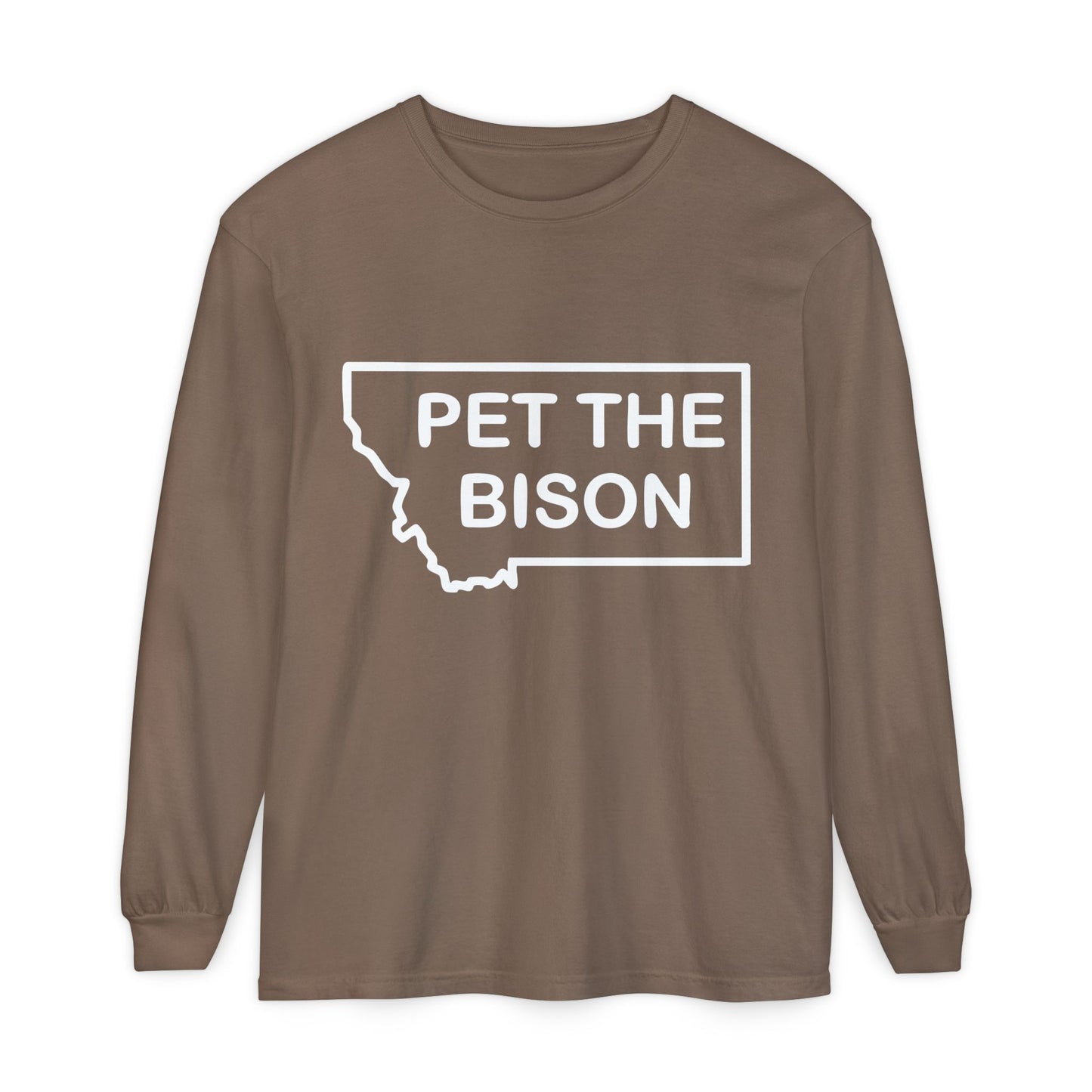 Pet The Bison Long Sleeve Tee