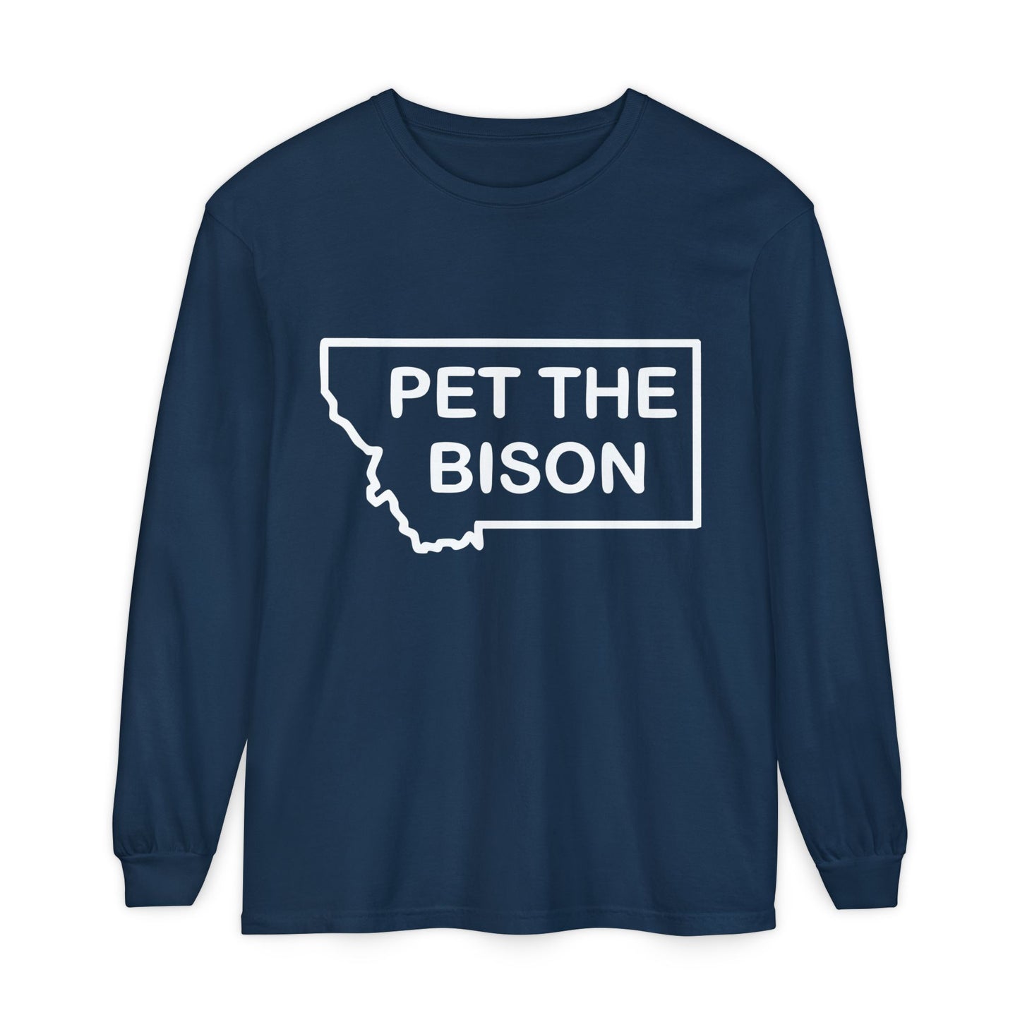 Pet The Bison Long Sleeve Tee