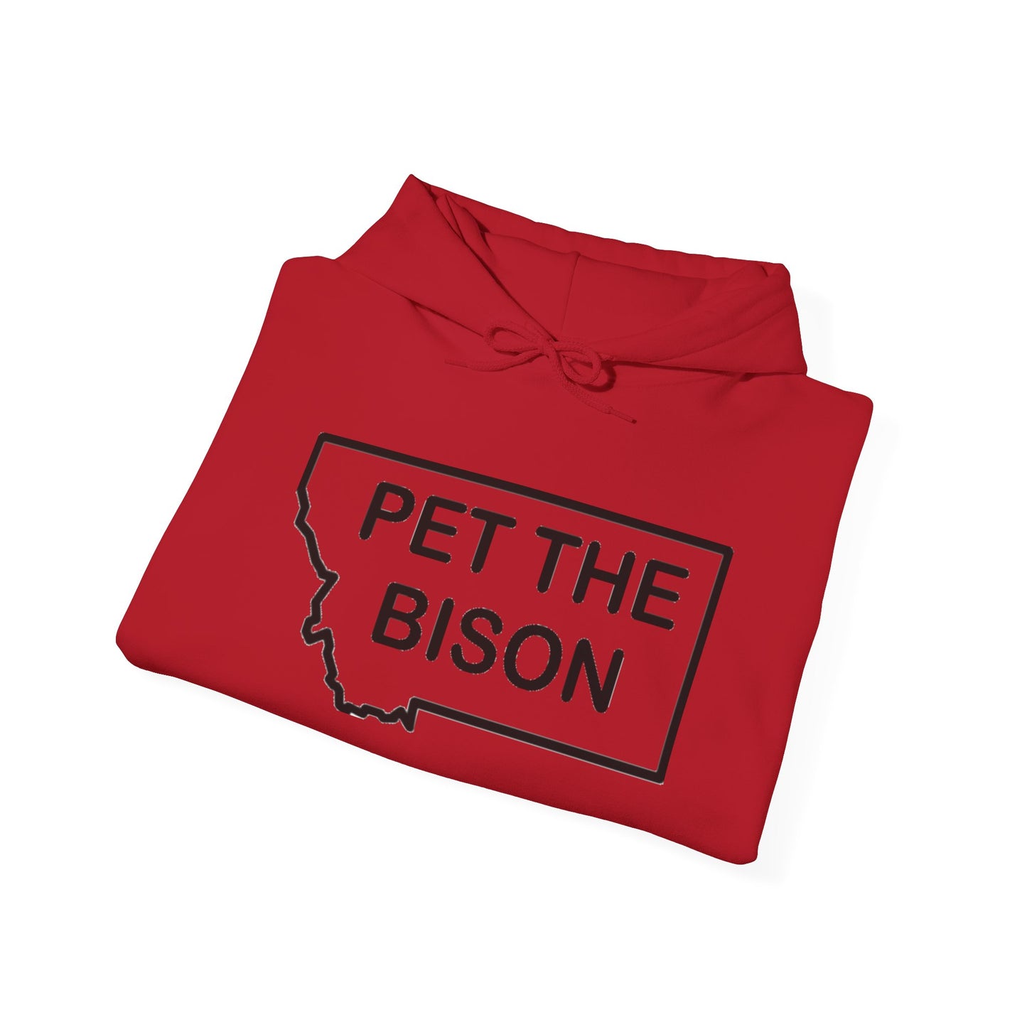 Unisex Heavy Blend™ Hooded Sweatshirt With Black Pet The Bison Logo