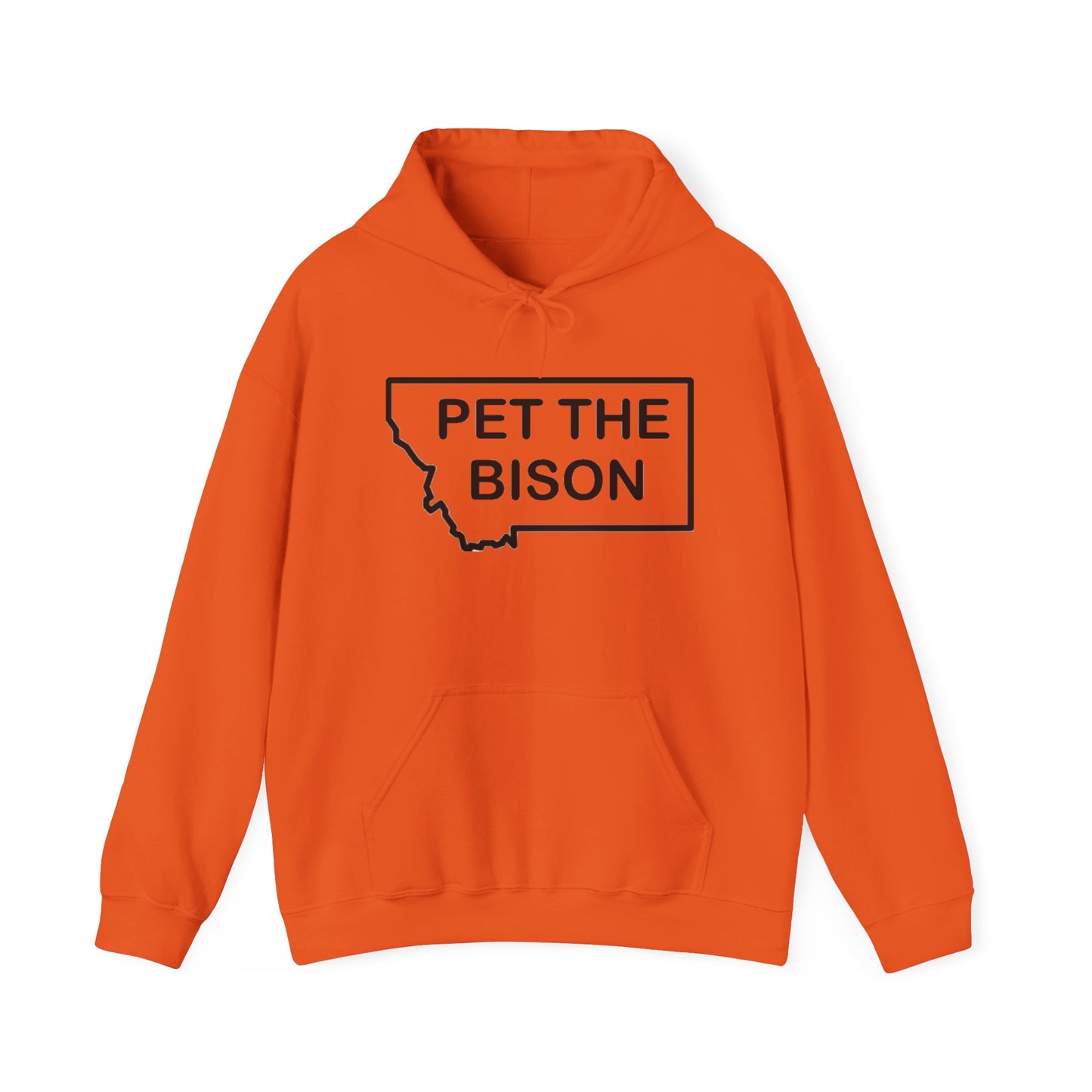 Unisex Heavy Blend™ Hooded Sweatshirt With Black Pet The Bison Logo