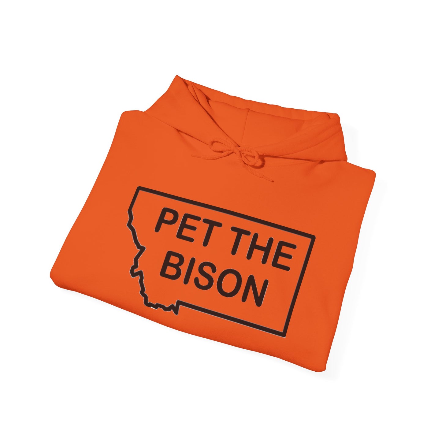 Unisex Heavy Blend™ Hooded Sweatshirt With Black Pet The Bison Logo